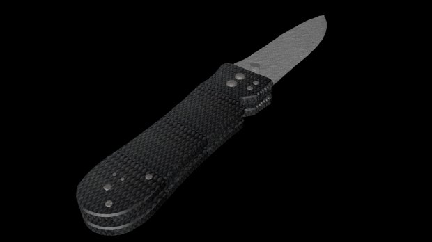 Folding army knife 3D model