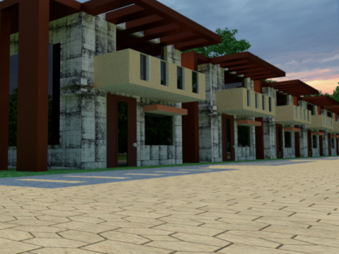 Array residential Building 3D model