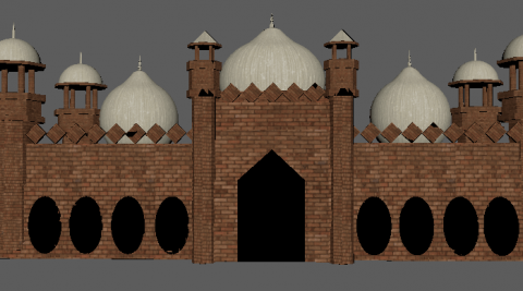 Badshahi Mosque 3D model