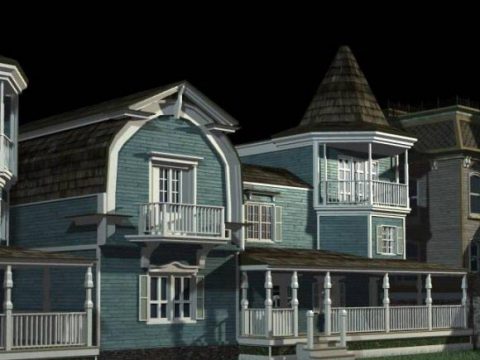 Blue House 3D model