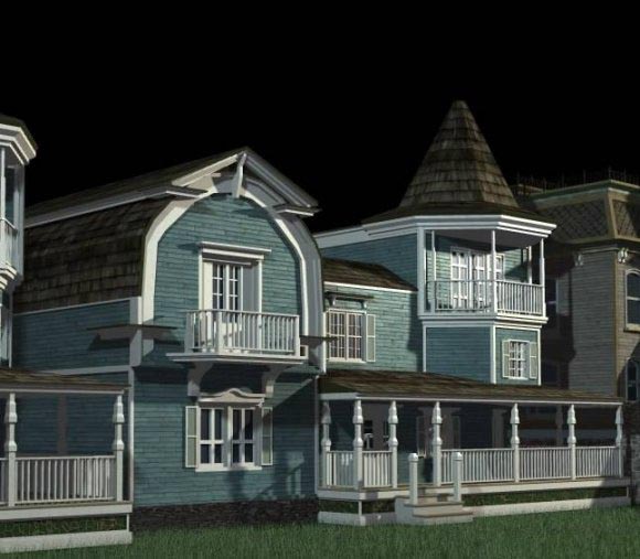 Blue House 3D model