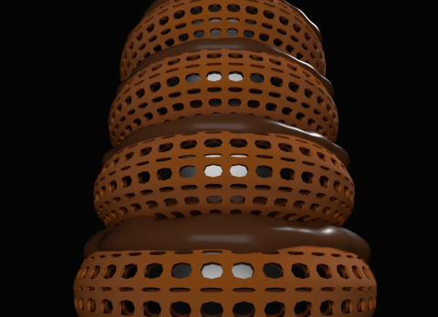 Doughtnut Building 3D model