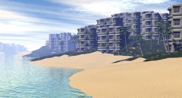 Dream Island Hotel 3D model
