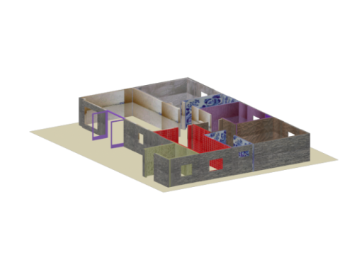 House plan 3D model
