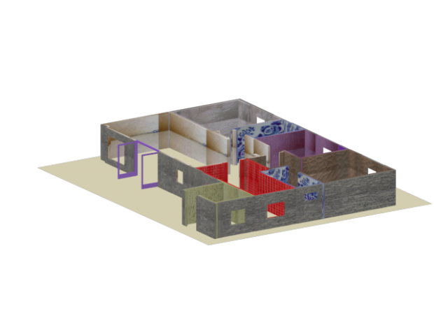 House plan 3D model