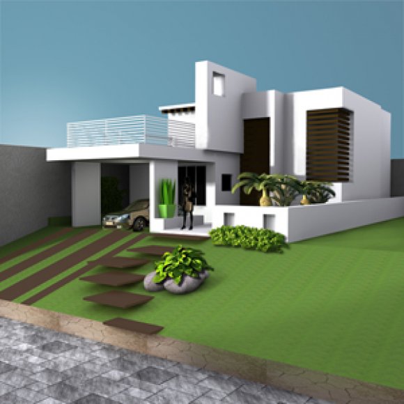 House villa residence building 3D model