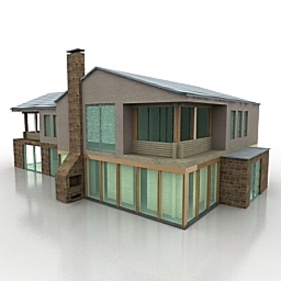 3d modern house model