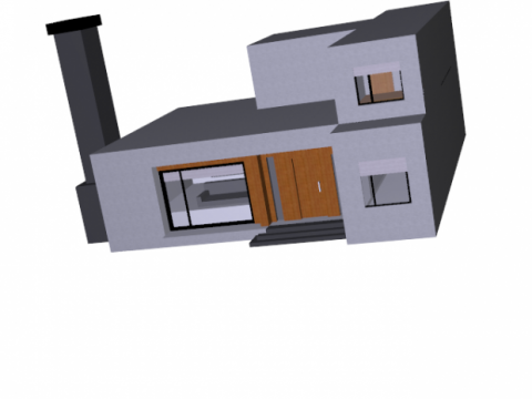 Modern house White Rock 3D model