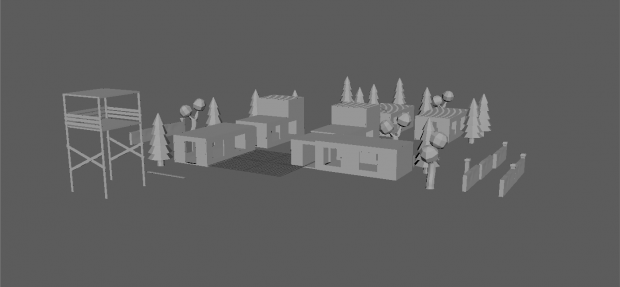 Poly Village 3D model