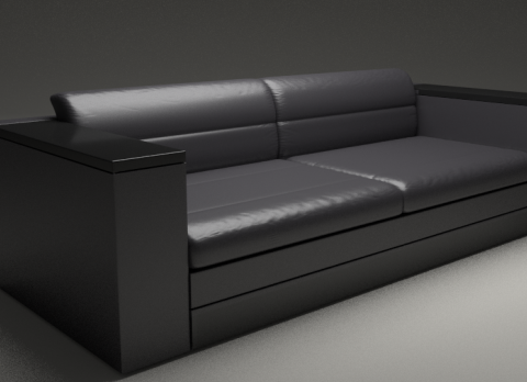 Realistic Modern Sofa 3D model