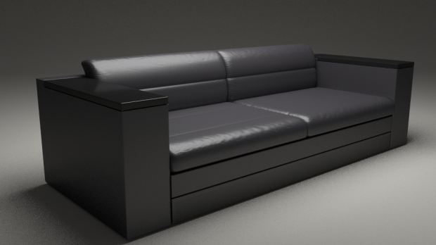 Realistic Modern Sofa 3D model