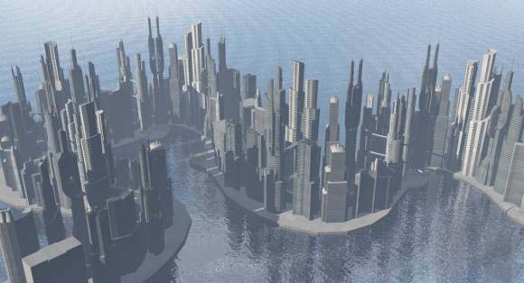 Serpertine city 3D model