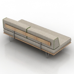Sofa Daybed Vitra 3d model
