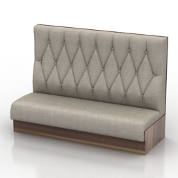 Sofa for cafe bar 3d model