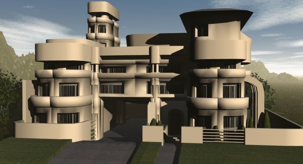 Utopian Sci-Fi House 3D model