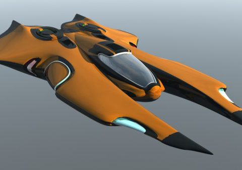 Wraith Raider Starship 3D model