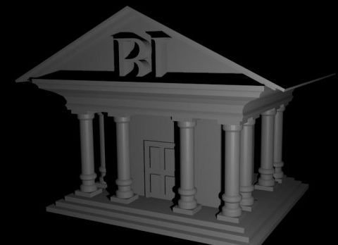 Bank building 3D model