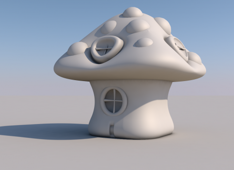 Mushroom house 3D model