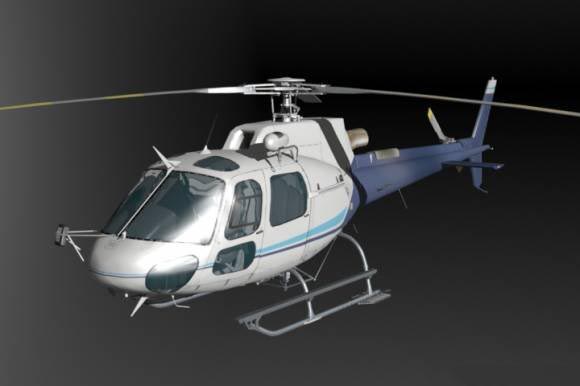 AS350B Helicopter 3D model