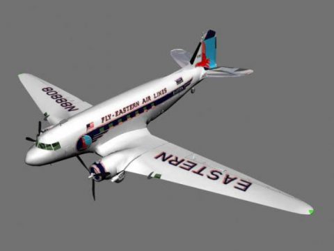 Airplane DC3 3D model