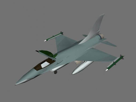 Airplane F16 FIN 3D model