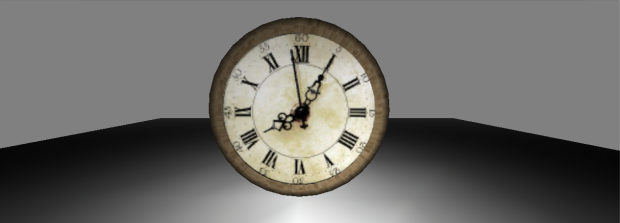 3D Ancient Wooden Wall Clock model