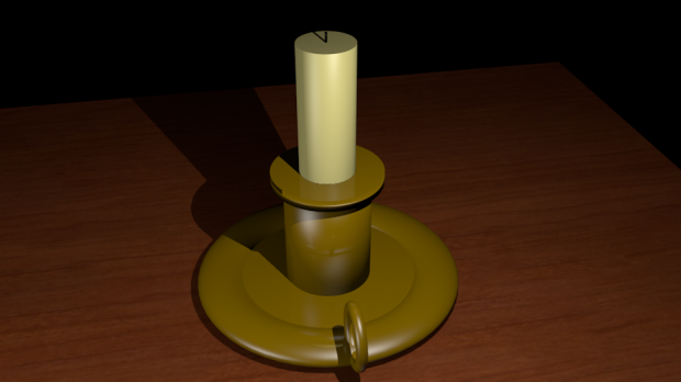 3D Antique Candlestick  model