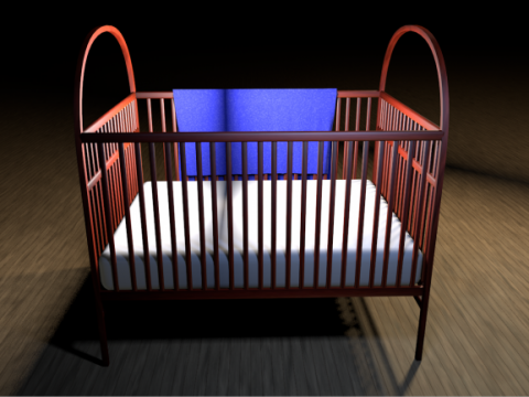 Baby crib 3D model