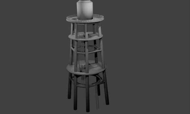 Big Tower Water 3D model