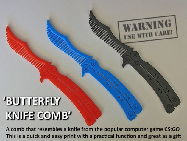 Butterfly Knife Comb 3D model