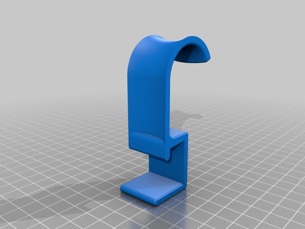 Cubicle Shelf Edge Headset Hanger 3D model