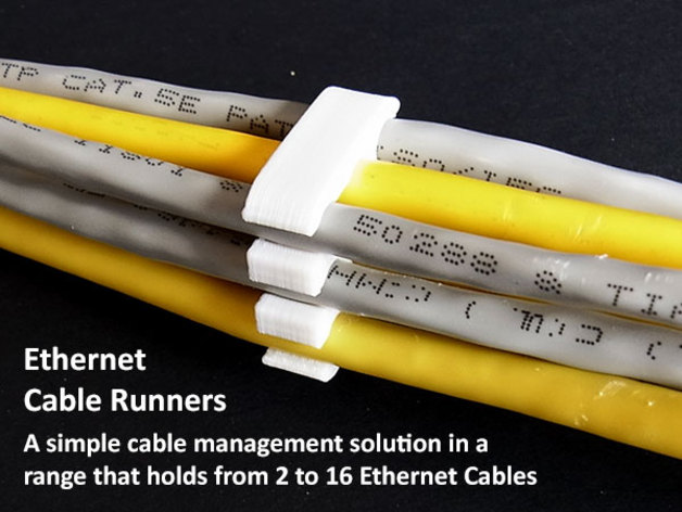 Ethernet Cable Runners 3D model
