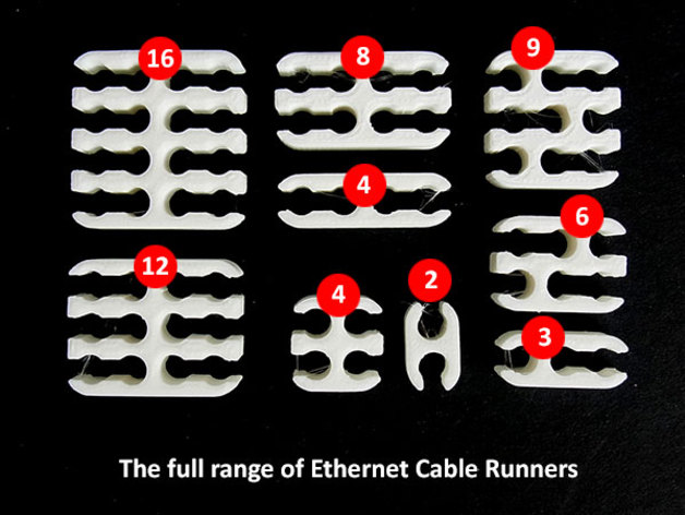 3D Ethernet Cable Runners model