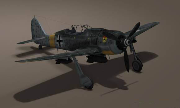 German WW 2 FW 190 Airplane 3D model