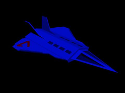Low-Poly Spaceship Cruiser 3D model
