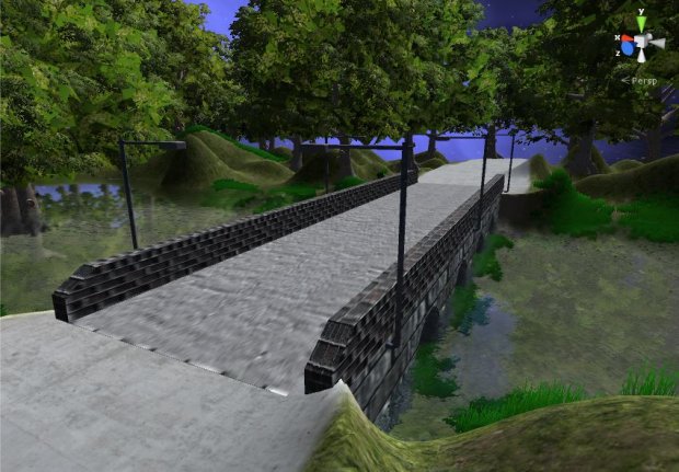 3D Modern Bridge  model