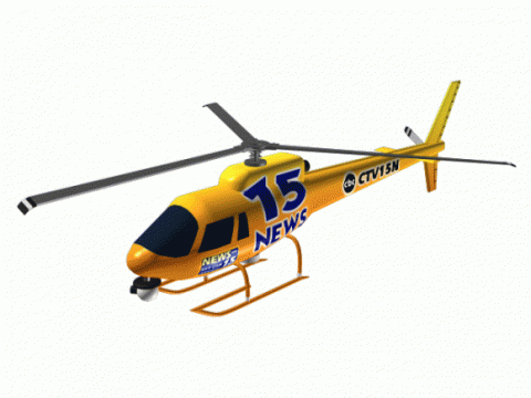 News Helicopter 3D model