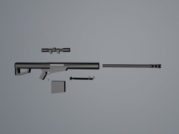 Sniper Rifle Low Poly Pack