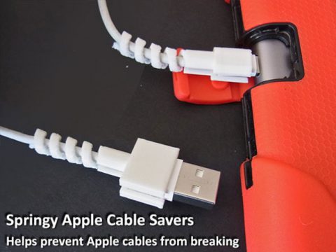 Springy Apple Cable Savers 3D model