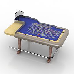 Table American Roulette 3d model