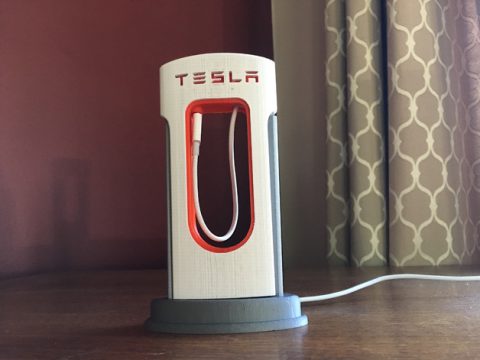 Tesla SuperCharger Phone Charger 3D model