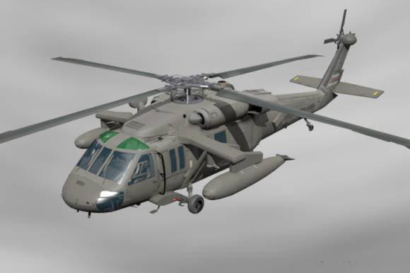 UH60 Helicopter 3D model