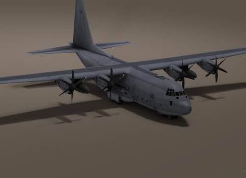 US C 130 Hercules Airplane 3D model