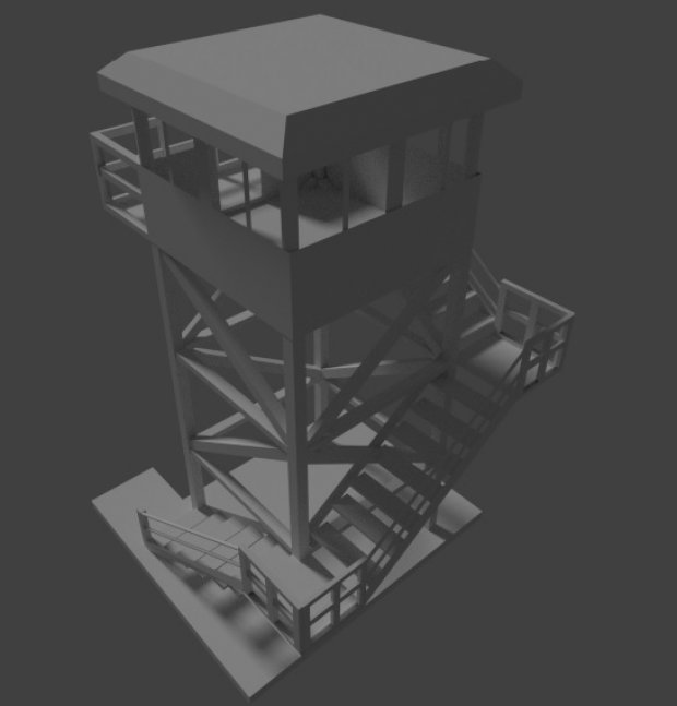 Watch Tower Army 3D model