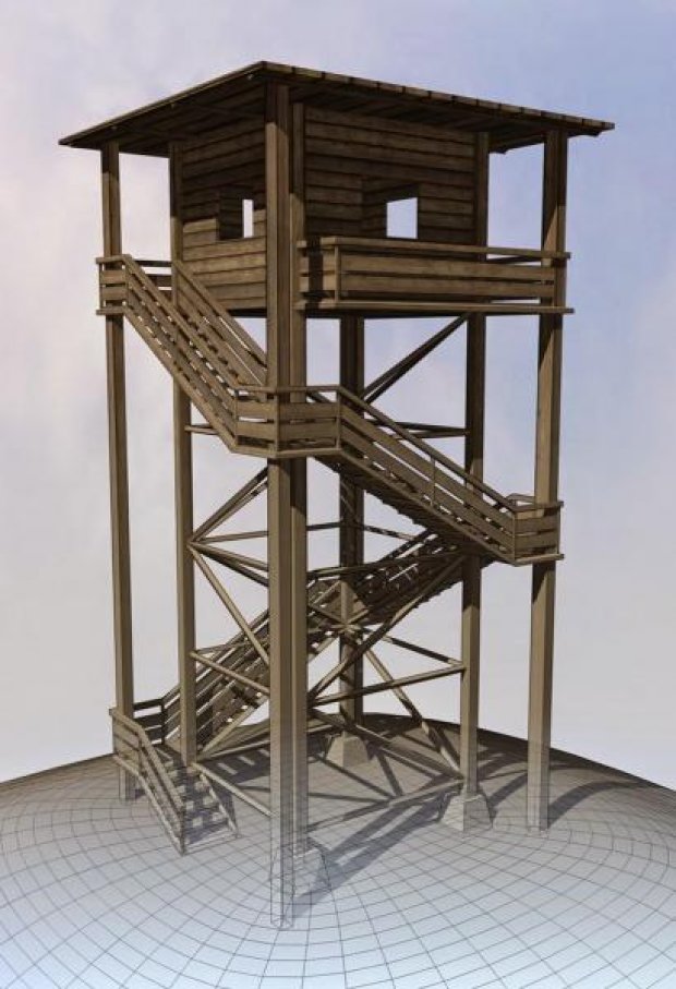 Watch Tower made of Wood 