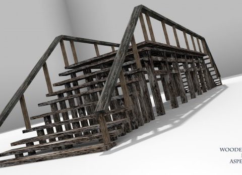 Wooden Bridge 3D model
