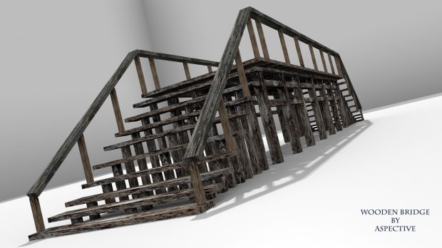 Wooden Bridge 3D model
