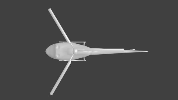 3D Low poly helicopter model 