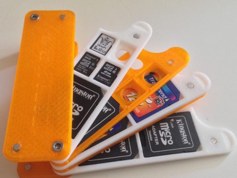 SD/microSD holder customizable 3D model
