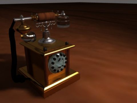 Old telephone 3D model